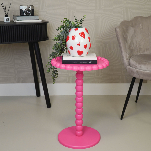 Side Table Rond Neon Roze 55cm