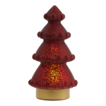 Kerstboom LED Rood metallic mat 28,5cm