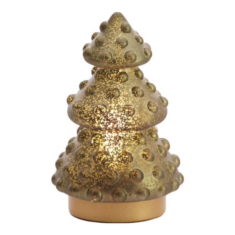 Kerstboom LED Groen metallic mat 18,5cm