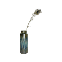 Vaas Blauw Brons 15x39cm Kersten