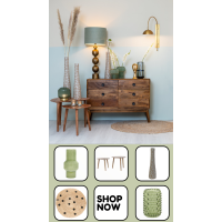 Vaas Groen Leila 16x30cm Light&Living