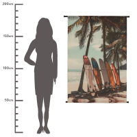 Wanddoek Surfplanken Fluweel 105x136cm