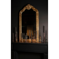 Kandelaar met kaars Blauw Glas 21cm Gusta