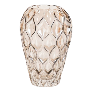 Vaas smokey grijs glas 27cm