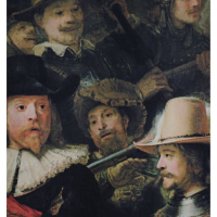 Wanddoek Nachtwacht Fluweel 146x110cm