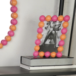 Fotolijst bolletjes neon pink-oranje 18,5x13,5cm