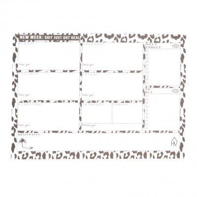 Weekplanner Panterprint A4 Housevitamin Weekplanner Panterprint A4 Housevitamin