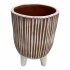 Plantenpot Aardewerk wit met roze 