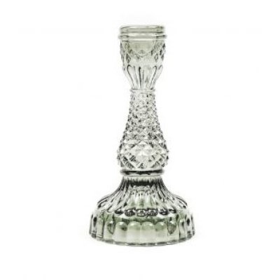 Kandelaar Glas Smokey 16cm Housevitamin Kandelaar Glas Smokey 16cm Housevitamin
