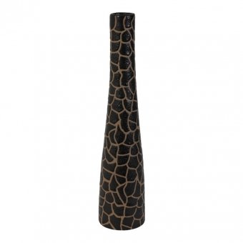 Vaas Keramiek Donker Bruin Jirafa 13x60cm